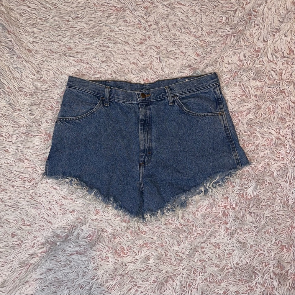 Vintage High Waisted Denim Blue Women's Shorts